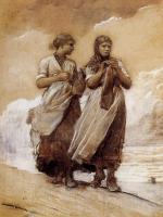 Homer, Winslow - Fishergirls on Shore Tynemouth